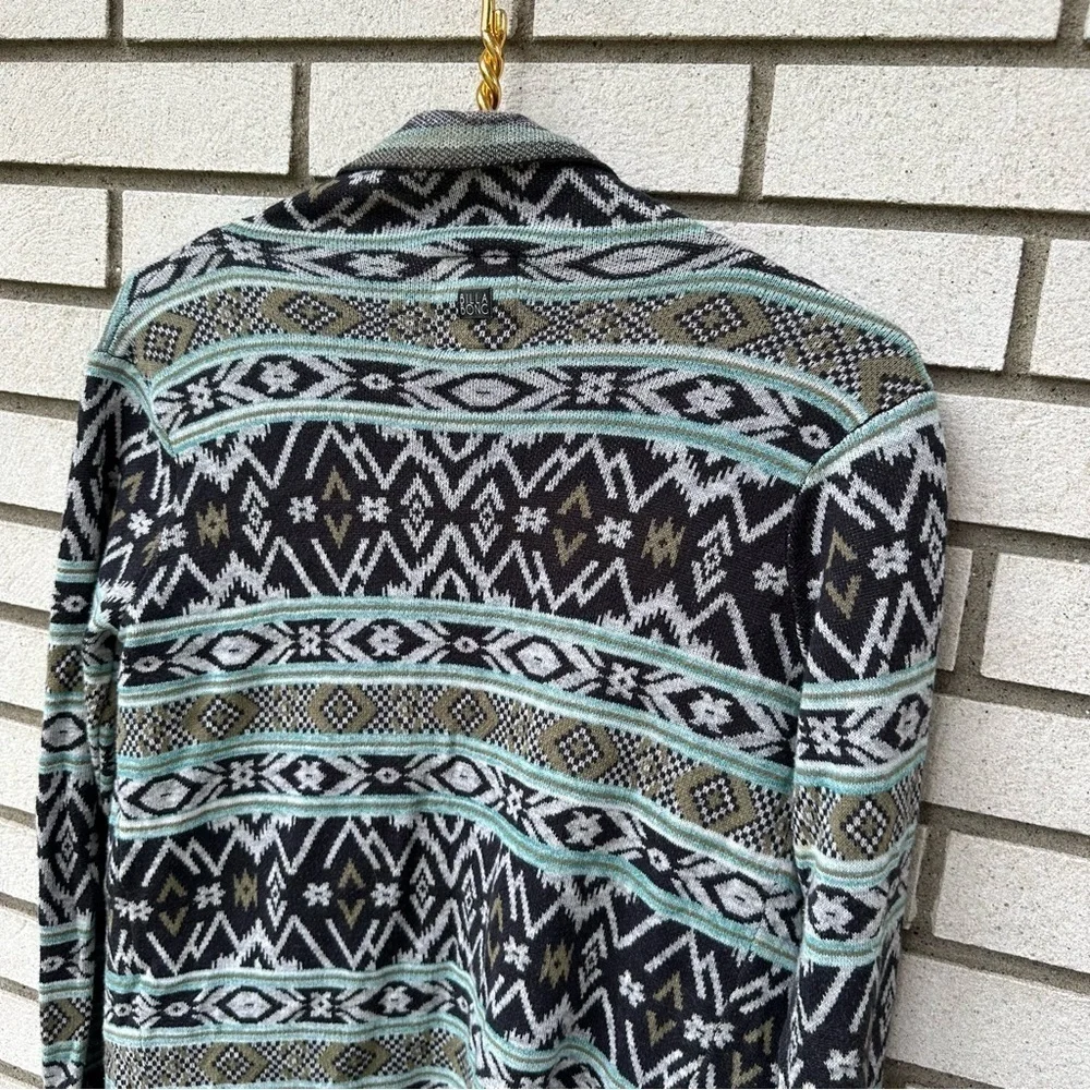 Billabong Show Me Waves Southwestern Drape Cardigan Cotton Blend S Festival Boho